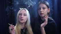 Girls Smoking close to each other