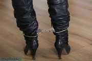 Irish 8 hogtied in leather