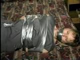 Flight Attendant Wrapped Tied & Gagged with Duct Tape (D22-4)