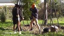 Happy Halloween! Ballbusting