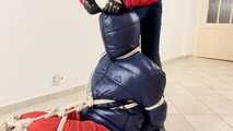 Breathplay Sebastien in 2 puffer jackets.