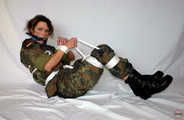 Military-Girl Gefesselt und geknebelt - Teil 2