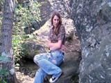 Aubrey Lee - naughty babysitter gives an outdoor blowjob - IPOD version