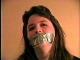 HUMILIATED HOOKER TIT TIED, TAPE GAGGED, K1DNAP NOTE, RANSOM CALL & CLEAVE GAGGED (D40-15)