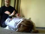 On the floor