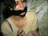 SWEET LATINA MARIE DOUBLE CLEAVE GAGGED, FEET TIED IN PLASTIC BAG, BOUND & BALL-GAGGED (D45-2)