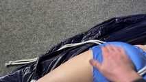 Watch Lady M bound and spanked in a shiny nylon Shorts