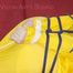 Lucy wearing a supersexy yellow oldschool rainwear coombination tied and gagged with rope and ballgag on a sofa (Pics)