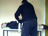 Hogtied on the table