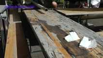 068021 Ling Takes An Outrageous Pee On A Pub Table
