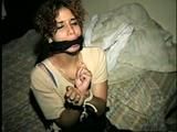 SWEET LATINA MARIE DOUBLE CLEAVE GAGGED, FEET TIED IN PLASTIC BAG, BOUND & BALL-GAGGED (D45-2)