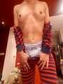 I'm stripping my onesie down to my Molicare diaper