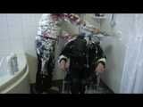 Get 2 Videos with Dani bound and gagged in shiny nylon Downwear from 2008.