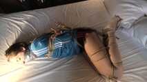 Watch Rachel Adams bound and gagged in shiny nylon Shorts and Windbreaker  