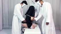 Busty latina Alexandra nun cosplay fucked by three studs