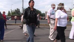 050037 Roxy Has A Long Walk From the Tram Before She Can Find A Place To Pee.